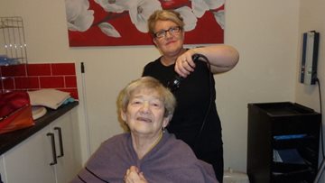 Former hairdresser offers helping hand at Stanley care home